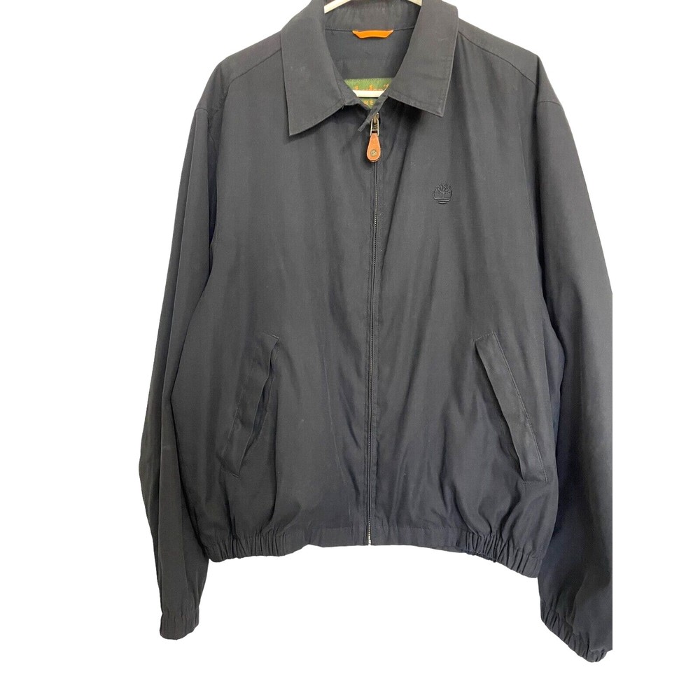 Timberland WeatherGear Black Jacket Coat Men's Outdoors Full Zipper Pockets Sz L